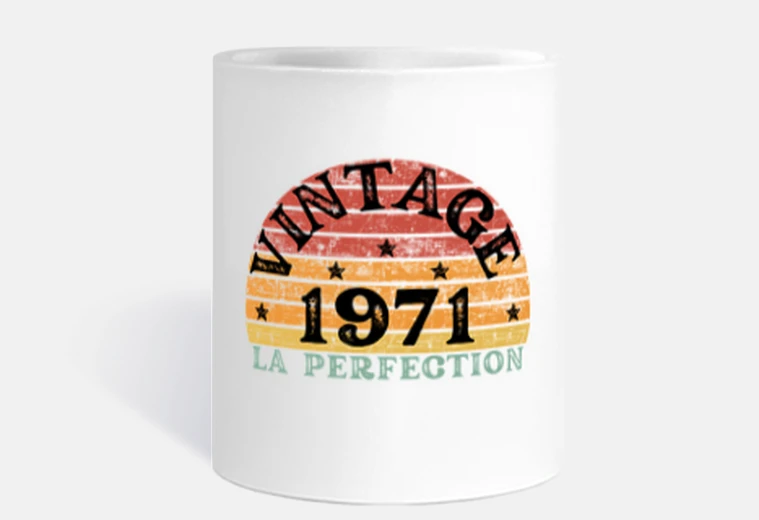 Taza vintage 1971 perfección