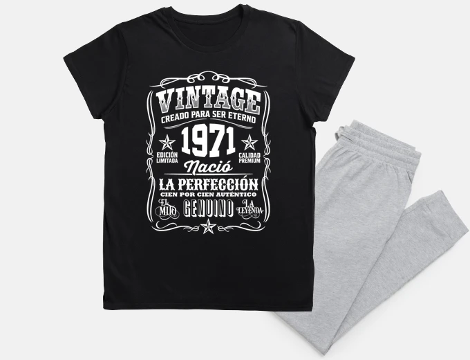 Pajama vintage 1971 perfection was born gift birthday
