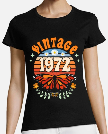 Vintage 1972 woman 50th birthday t-shirt tostadora