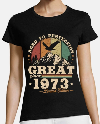 Tee-shirt Vintage 1973 Rétro Cadeau Anniversaire