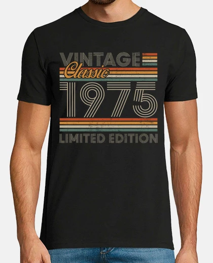 Camiseta Vintage 1975 Cumpleaños Retro Regalo