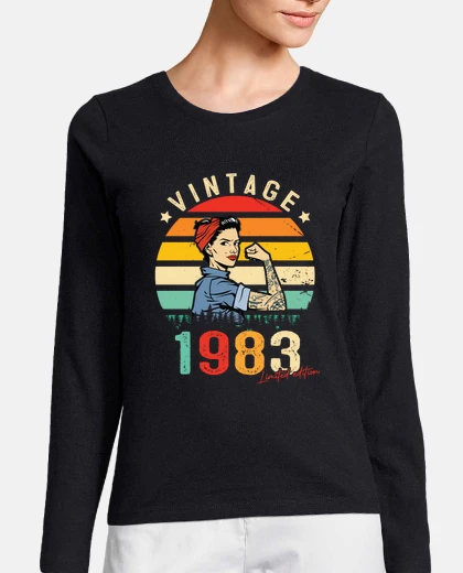 Tee-shirt Vintage 1983 Cadeau 40 Ans pour Femmes