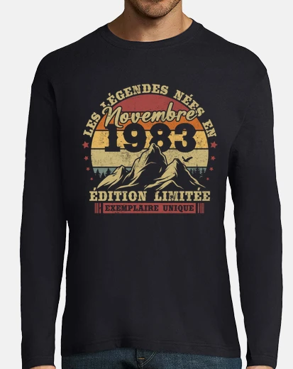 Tee-shirt Vintage 1983 Vintage Anniversaire Rétro