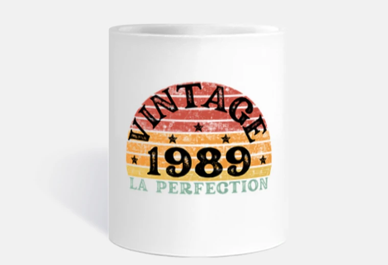 Taza vintage 1989 perfección