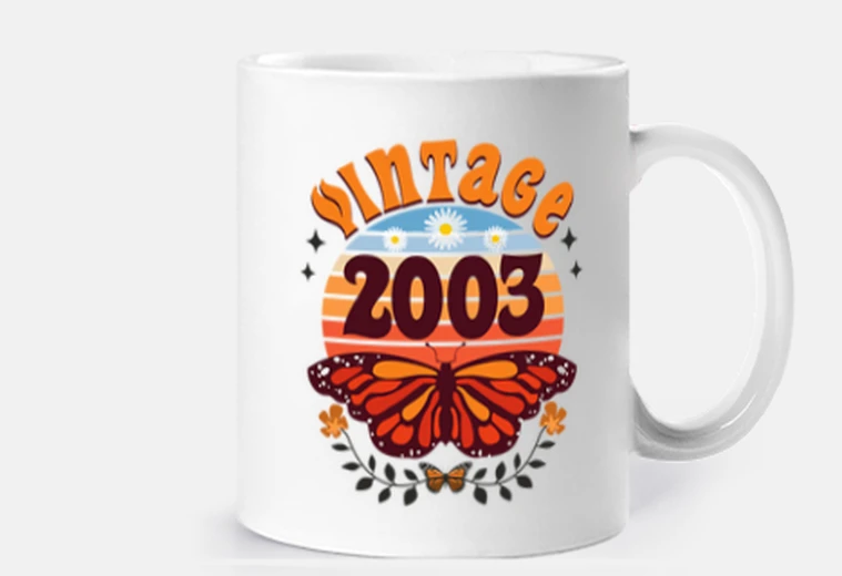 Tazza Vintage 2003 Donna 20 Anni Compleanno