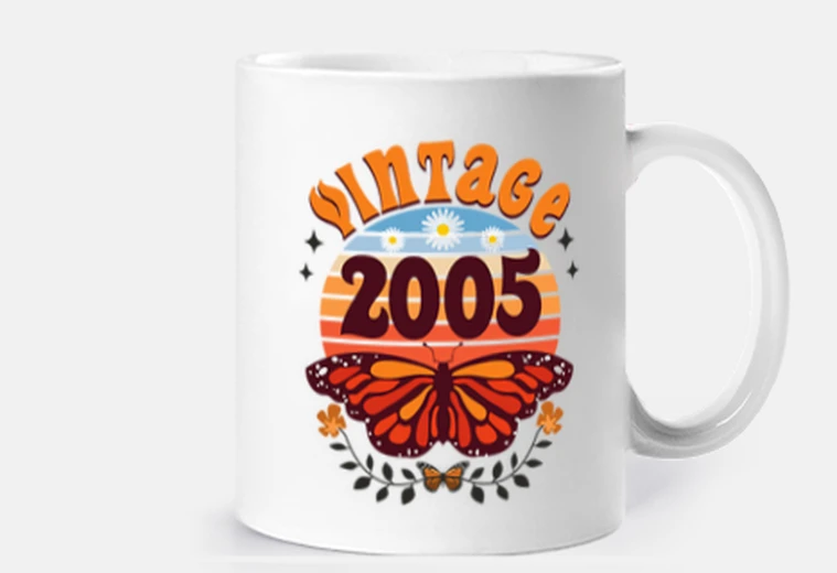 Tazza Vintage 2005 Donna 18 Anni Compleanno