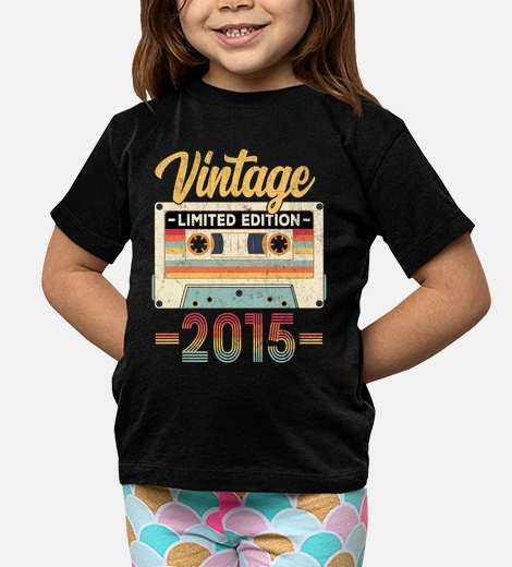 Kids Vintage 2015 Birthday Cassette Tape