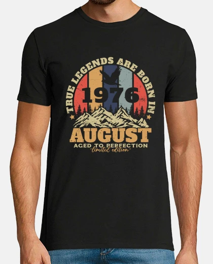 T-shirt vintage agosto 1976 compleanno retrò