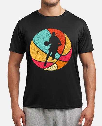 T-shirt vintage basketball silhouette basketball player nba basketball