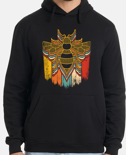 Hoodie vintage bee retro bumblebee honey