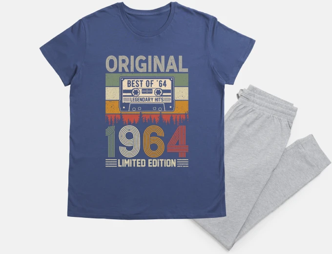 Pyjama vintage birthday gift 1964 60 years