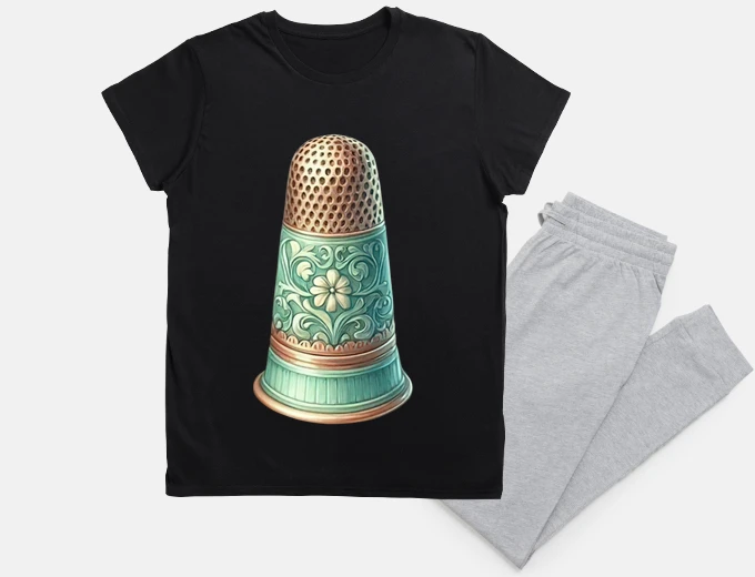 Pyjama vintage brass thimble