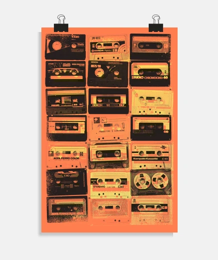 Poster vintage cassettes