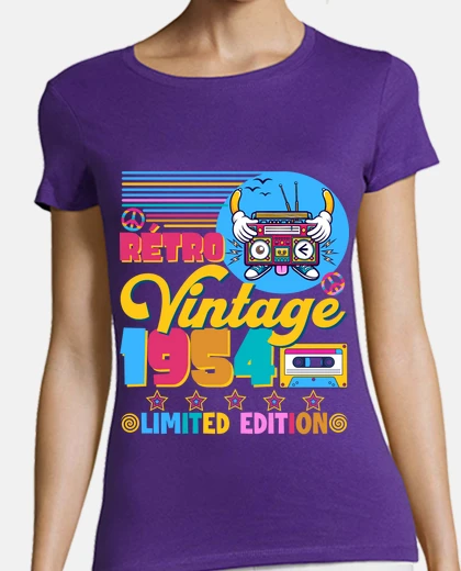 Tee-shirt vintage color limited edition 1954