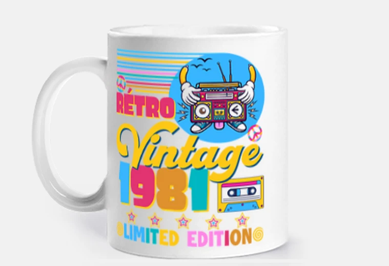 Cup vintage color limited edition 1981
