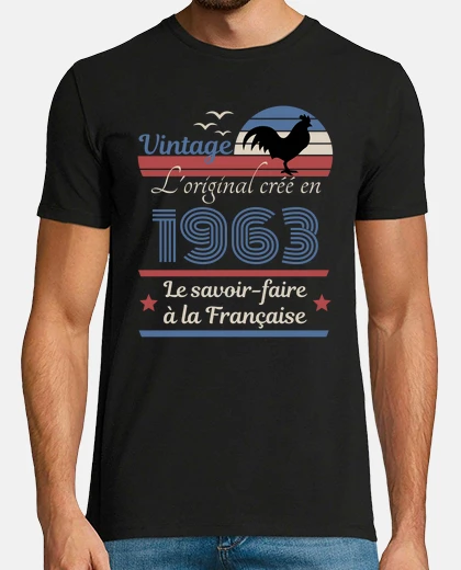 T-shirt vintage creato nel 1963 in stile france