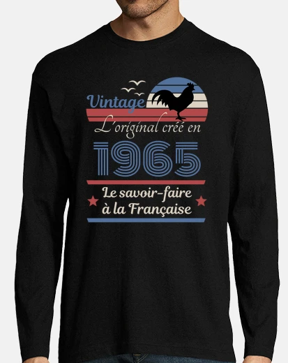 T-shirt vintage creato nel 1965 in stile france