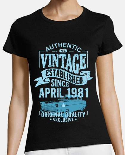 T-shirt vintage dall'aprile 1981