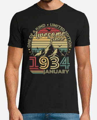 Playera vintage enero 1934 cumpleanos 90 laTostadora Mexico