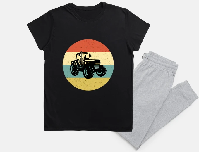 Pajama vintage farmer man tractor