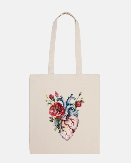 Bag Vintage floral heart