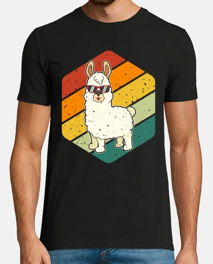 T-shirt Vintage Llama Retro Alpaca Sunglasses