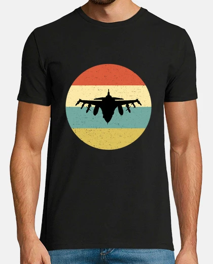T-shirt vintage man fighter plane gift