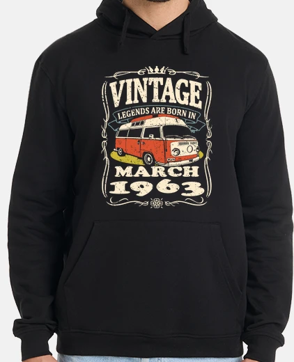 Hoodie vintage march 1963 van