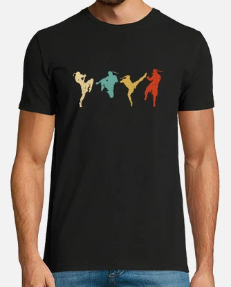 Retro Vintage Muay Thai Kickboxing Silhouette Martial Art T-Shirt Retro Vintage Muay Thai Kickboxing Silhouette Martial Art T-Shirt