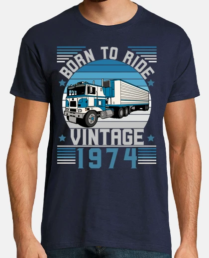 Playera vintage nacido para andar en camión 197