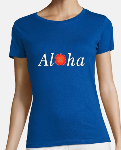 T-shirt vintage orange flower aloha
