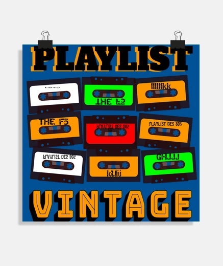 Poster vintage playlist
