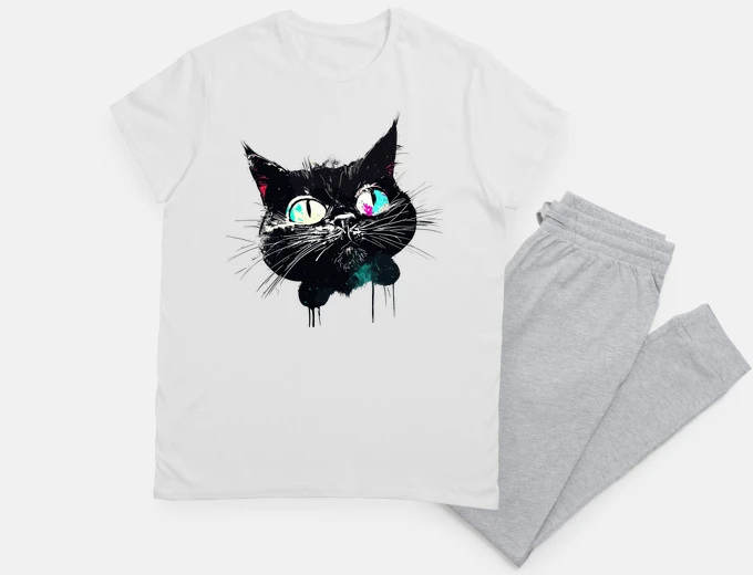 Pyjama Vintage retro street art graffiti black