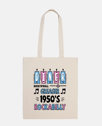 Bolsa Vintage Rockabilly Music Retro Rock and Roll USA Rockers 1950s Fifties