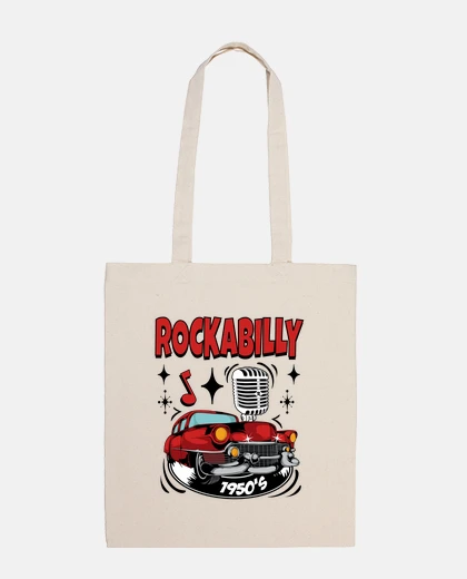 Borsa vintage rockabilly music rocker anni &#39;50 vintage rock and roll american classic cars usa