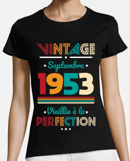 Tee-shirt Vintage Septembre 1953 - 70 Ans