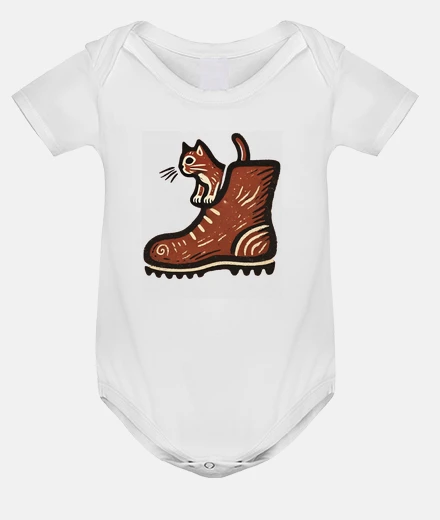 Kids Vintage Shoe Kitten Boot Lover Cave Art