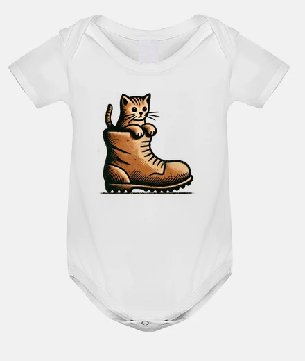 Kids Vintage Shoe Kitten Boot Lover Cave Art