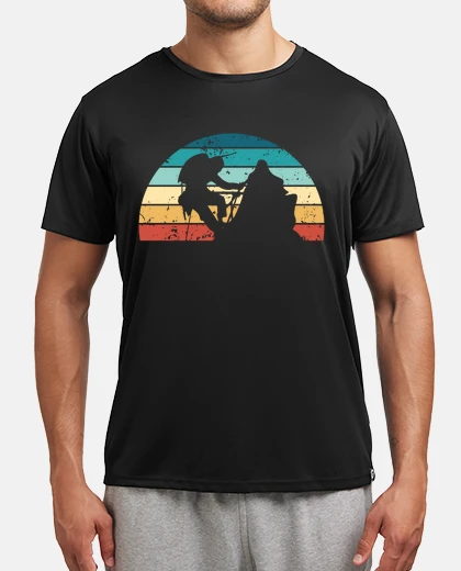 T-shirt vintage tramonto arrampicata retrò