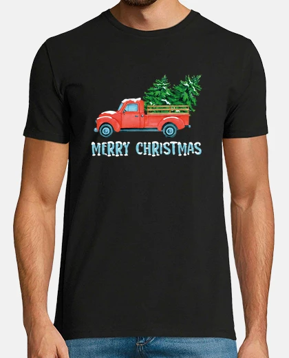 Tee-shirt Vintage Wagon Christmas Pickup Truck Retro