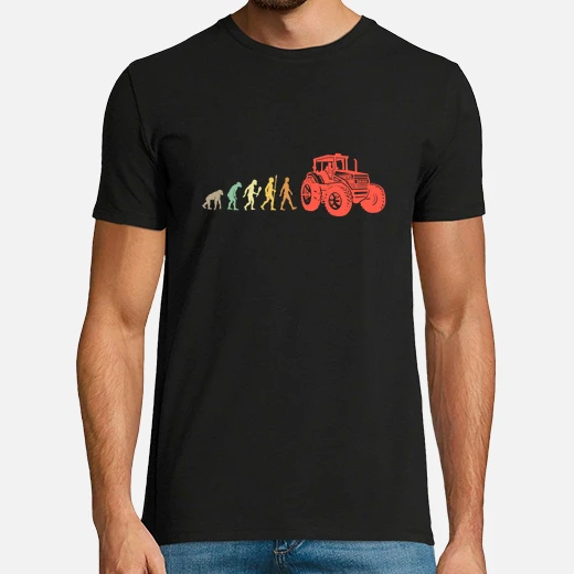 vintage evolution tractor farmer retro gift