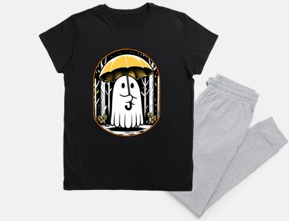 vintage floral ghost halloween ghost in