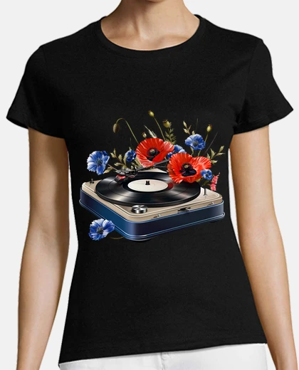 Tee-shirt vinyl tourne disque