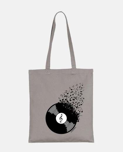 Bag vinyl with music notes by desatikha