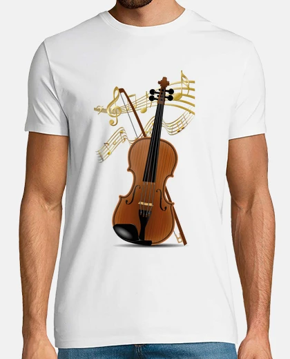 Camiseta violin notas musicales