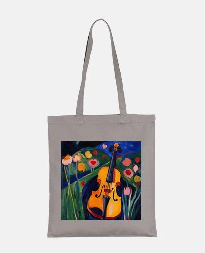 Violin with Hearts and Flowers 01