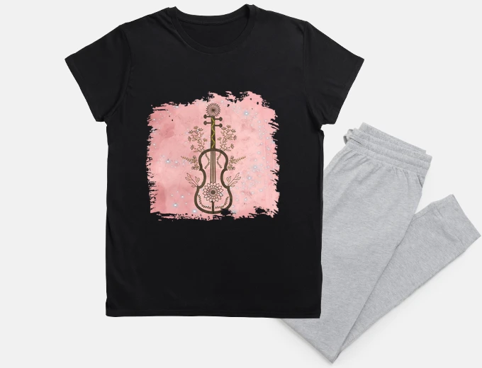 Pyjama Violon mode boho chic violoncelle nuit sommeil 