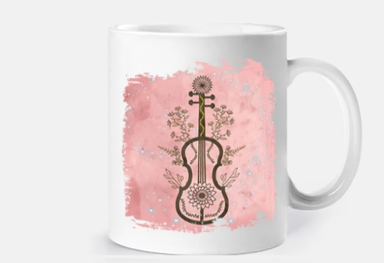 Mug Violon mode boho chic violoncelle personnalisable tasse 