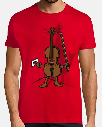 Tee-shirt violon rocker