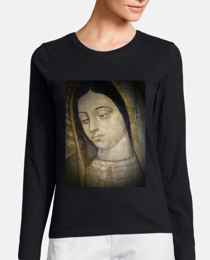 Playera Virgen de Guadalupe - Cabeza. Mujer, manga larga